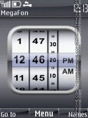 AM-PM clock es el tema de pantalla
