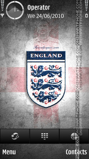 Скриншот темы England FA Euro 2012