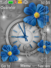 Blue Flowers theme screenshot