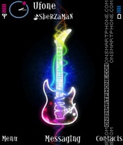 Neon Black Guitar es el tema de pantalla