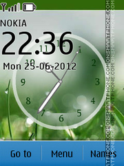 Grass Clock tema screenshot