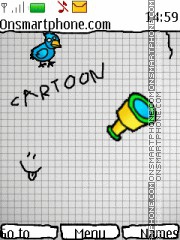 Cartoon Bird tema screenshot
