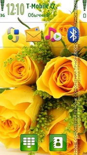 Yellow Roses 16 theme screenshot