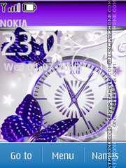 Purple Butterfly tema screenshot