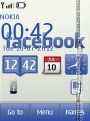 Facebook SWF Clock theme screenshot