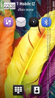 Colorful Feathers tema screenshot