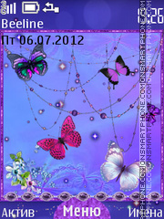 Скриншот темы Colorful butterflies