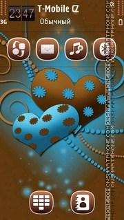 Twin Hearts tema screenshot
