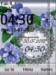 Capture d'écran Blue Flowers thème