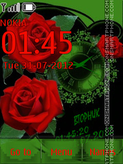 Red roses theme screenshot