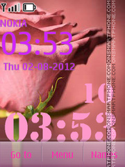 Capture d'écran Tender rose clock thème