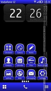 Blue and black tema screenshot