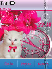 Cat and Flowers theme screenshot