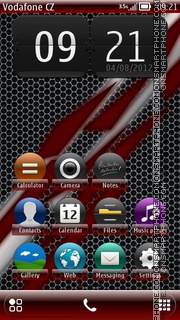 Midnight Red Glossy S^3 Belle Theme-Screenshot