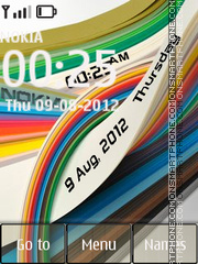 Digital Nokia Clock 01 tema screenshot