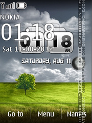 Скриншот темы Weather And Clock