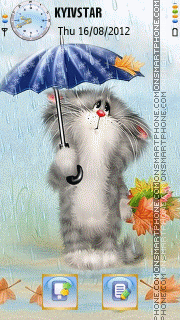 Cat in the Rain theme screenshot