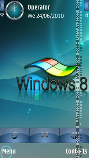 Скриншот темы Windows 8 3d logo