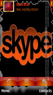 Capture d'écran Skype Logo thème
