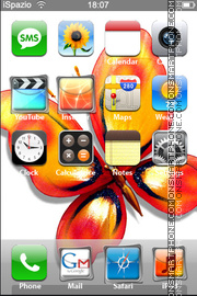 Orange Butterfly theme screenshot