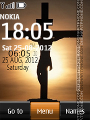 Скриншот темы Jesus Digital Clock