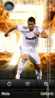 Capture d'écran Ronaldo RM Fire thème