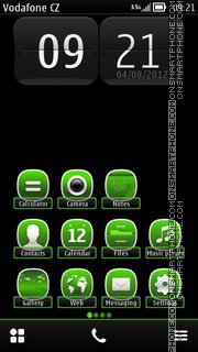 Midnight Green Belle tema screenshot