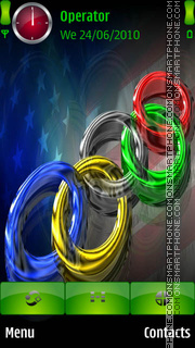 Olympic Colours Rings tema screenshot