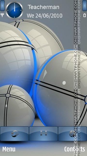 Glowing Blue Balls theme screenshot