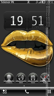 Golden Lips theme screenshot