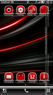 Dark Red tema screenshot