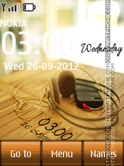 Music Digital Clock tema screenshot