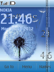 Blue Clock theme screenshot