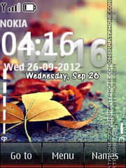 Autumn Clock 04 theme screenshot