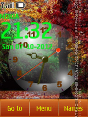 Скриншот темы Autumn Clock