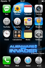 AlienWare Invader tema screenshot