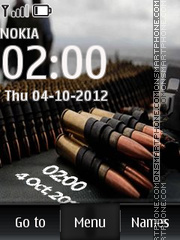 Bullets SWF Clock theme screenshot