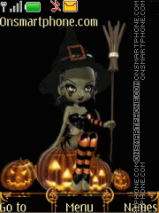 Halloween Witch 03 es el tema de pantalla