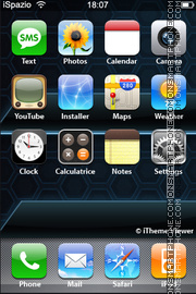 Tron Iphone tema screenshot