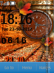 Capture d'écran Autumn Clock thème