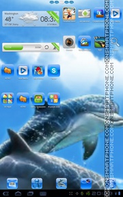 Скриншот темы Sea And Dolphins