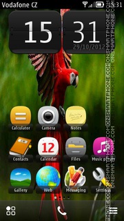 Red Parrot 01 theme screenshot
