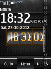 Nokia Flip Clock tema screenshot
