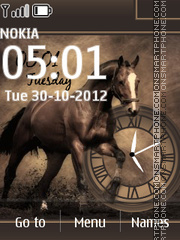 Capture d'écran Horse Dual Clock thème