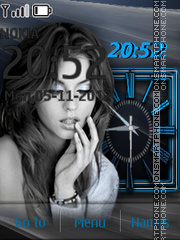 Blue Clock tema screenshot