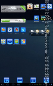 Deep Blue Android tema screenshot