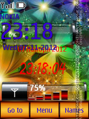 Rainbow Clock theme screenshot