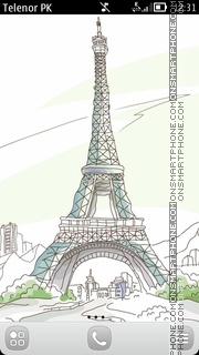 Eiffel Tower tema screenshot