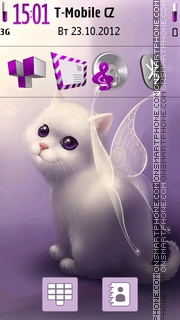 Kitten White Angel 5th tema screenshot