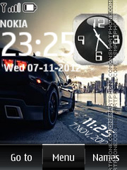 Sport car dual clock 01 tema screenshot